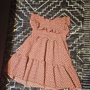 Pink Patterned Kids Dress